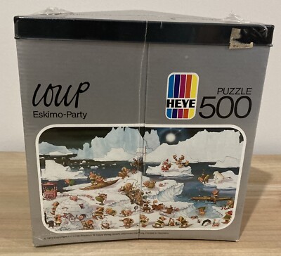 Vintage Heye Loup Eskimo Party 500 Piece Puzzle Brand New Sealed