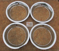 STAGGERED 15x8(2) and 15x7(2) RALLY WHEEL TRIM RINGS, BEAUTY RINGS 2 1/2" AND 3"
