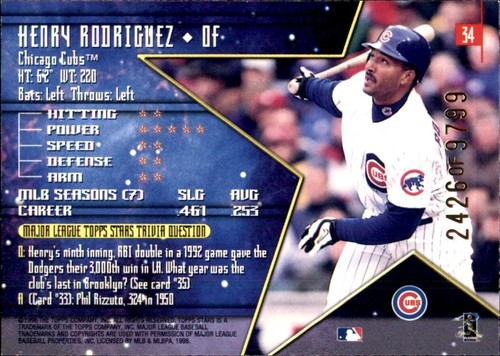 1998 Topps Stars BRONZE SERIAL #'d ⚾ YOU PICK YOUR FAVS 🧢 MLB CARDS #2 - #74 - Picture 158 of 306
