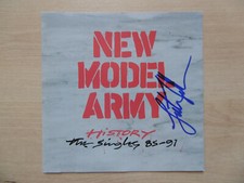 Justin Sullivan Autograph Signed CD Booklet "New Model Army - History - 85-91"