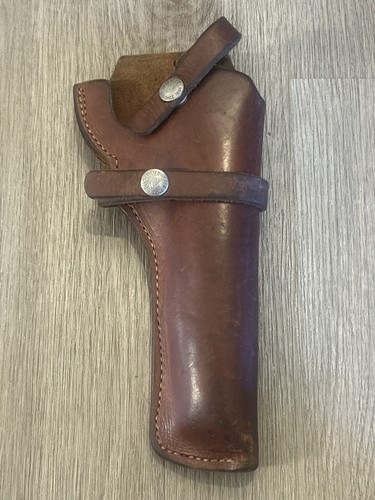 Vintage Bucheimer Holster Leather OWB Right Hand 4.5” Barrel Model Unknown