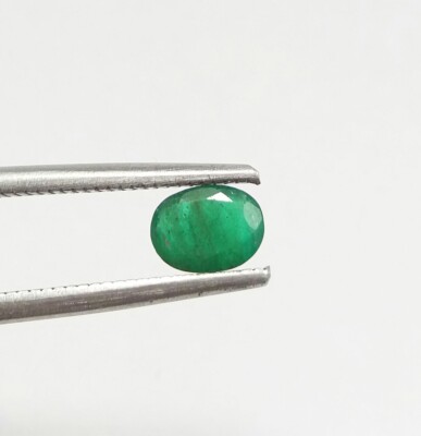 0,53 ct natürlicher sambischer AAA-grüner Smaragd ovaler Schliff echte lose E...