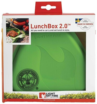 BSA Boy Scout Official Light My Fire 6 Lunch Box 2.0 Kit with Plate Bowl Spork 