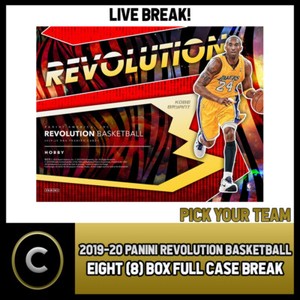 2019-20-PANINI-REVOLUTION-8-BOX-FULL-CASE-BREAK-B329-PICK-YOUR-TEAM