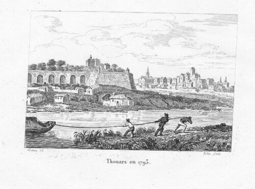 1840 - Thouors Deux-Sevres Poitou-Charentes France Gravure Origine Table en - Photo 1/1