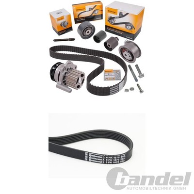 CONTI ZAHNRIEMENSATZ + WASSERPUMPE + KEILRIPPENRIEMEN passend für VW 1.6 2.0 TDI