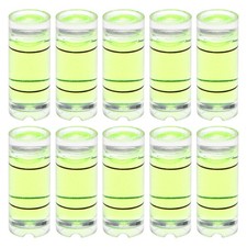 10pcs Cylindrical Bubble Level 8x20mm Mini Bullseye Spirit Levels Green