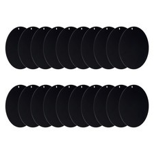Acrylic Circle Blanks 3.5 Inch, 20 Pack Round Disc Ornaments with Hole, Black