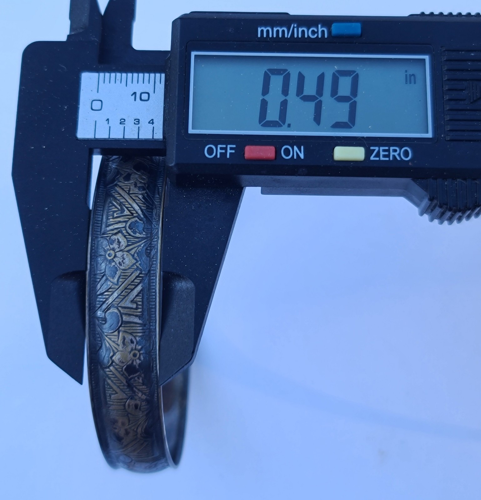 VTG Sterling 925 Solid Silver Bangle Bracelet Siz… - image 13