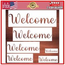 6 Pack Large Welcome Stencils for Painting Wood Crafts Home Decor Reusable