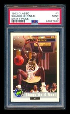 1992-93 CLASSIC #1 SHAQUILLE O'NEAL RC MAGIC LAKERS RARE HOF ROOKIE PSA 9 MINT!