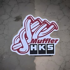 Muffler Hks Sticker. Free Ship Wtracking. Size 2.25x2inch. Glossy Self Adh