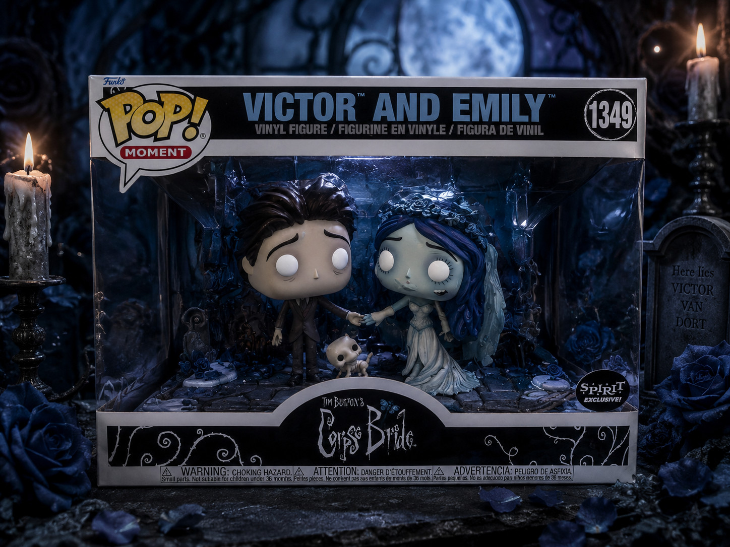Juego Funko Pop Moment 1349 Tim Burton The Corpse Bride Emily & Victor
