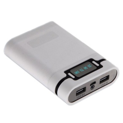 4*18650 Battery Dual USB Ports 5V/2.5A 2000-12000mAh Power Bank DIY Shell Case h