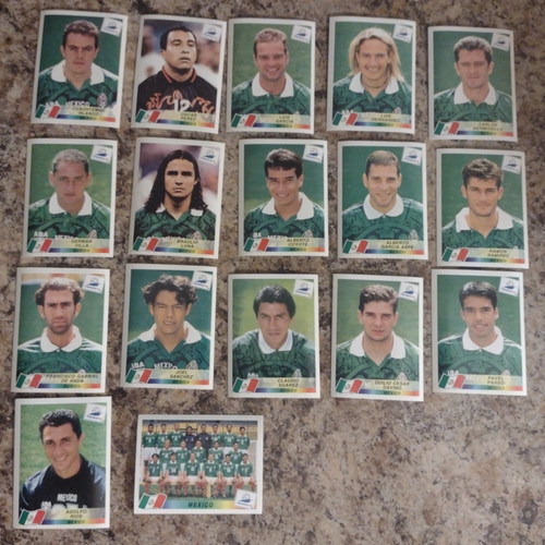 1998 Panini World Cup France 98 stickers Mexico Near Complete Set Minus Foil
