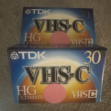 TDK Ultimate TC-30HG VHS-C Japan, New, Sealed Lot of 2