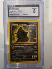 CGC 8 Shining Tyranitar 113/105 Neo Destiny Holo Pokemon Card