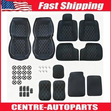 Front Rear Full Leather Seat Covers Fits Chevy Silverado 1500 20072021