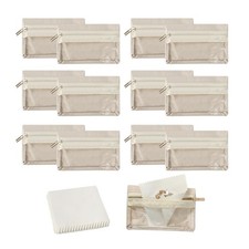 12pcs Travel Jewelry Pouch Travel Jewelry Organizers Travel 12 Beige Bag