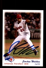 Signed Baseball Card Auto Jordan Walden 2010 Grandstand Arkansas Travelers