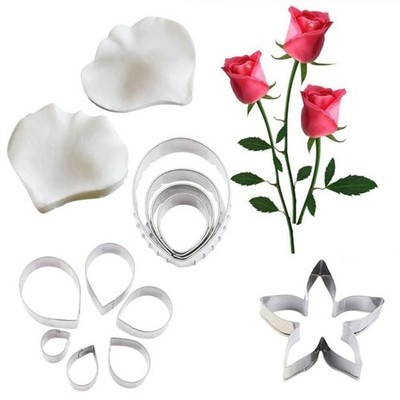 Rose Leaf Petal Silicone Cake Mold Handmake DIY Cake Biscuits Silicone Mould