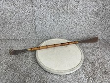 Vintage Back Scratcher Shoe Horn Combo 22" Wood Handle Made In Italy