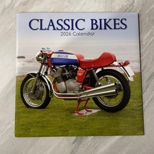 Classic Bikes 16 Month 2026 Wall Calendar 12" x 12"