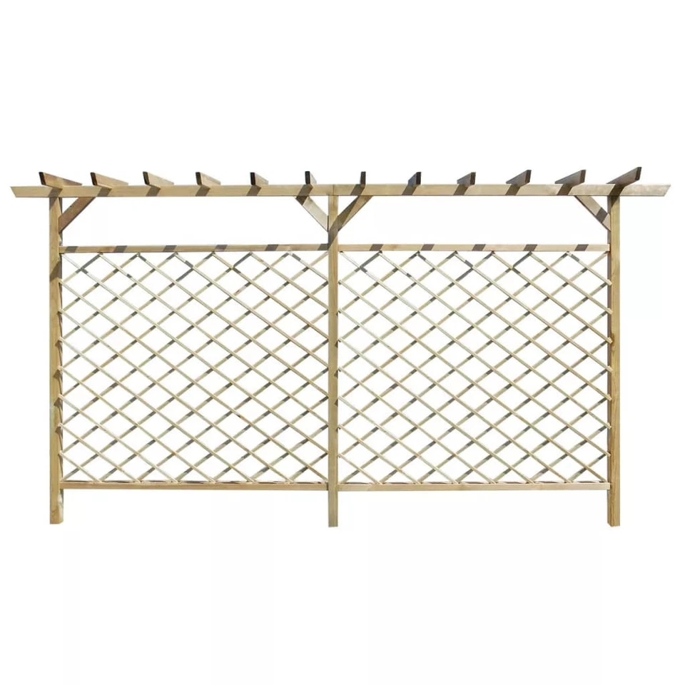 Rankgitter Spalier Rankhilfe Holz Gitterzaun mit Pergola Sichtschutz Rankgerüst - Bild 4 von 4