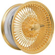 16x7 La Wire Wheels Fwd 100-spoke Straight Lace American Gold Rims 4pcs A1