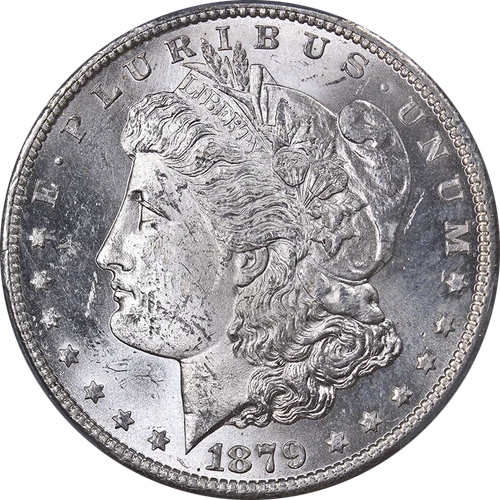 1879-S Rev 78 Morgan Silver Dollar PCGS MS61 Blast White Nice Eye Appeal