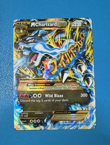 Pokemon Mega M Charizard EX 108/106 Secret Rare 2014 XY Flashfire Card