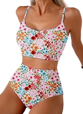 Womens Swimsuits Sexy Bikini 2 Piece Sets 2026 Summer Bathing Suits Tummy Con...