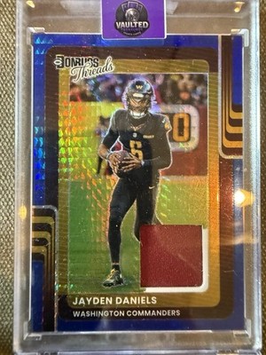 Panini 2025 Donruss Optic Donruss Threads Jayden Daniels Prizm RC Mem #DTBH-JDS