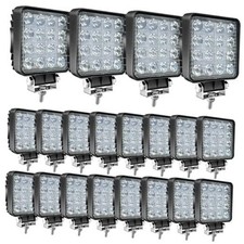 LED Work Lights for Truck Tractor, 4 Inch LED Light Pods 48W Square 20PCS-48W
