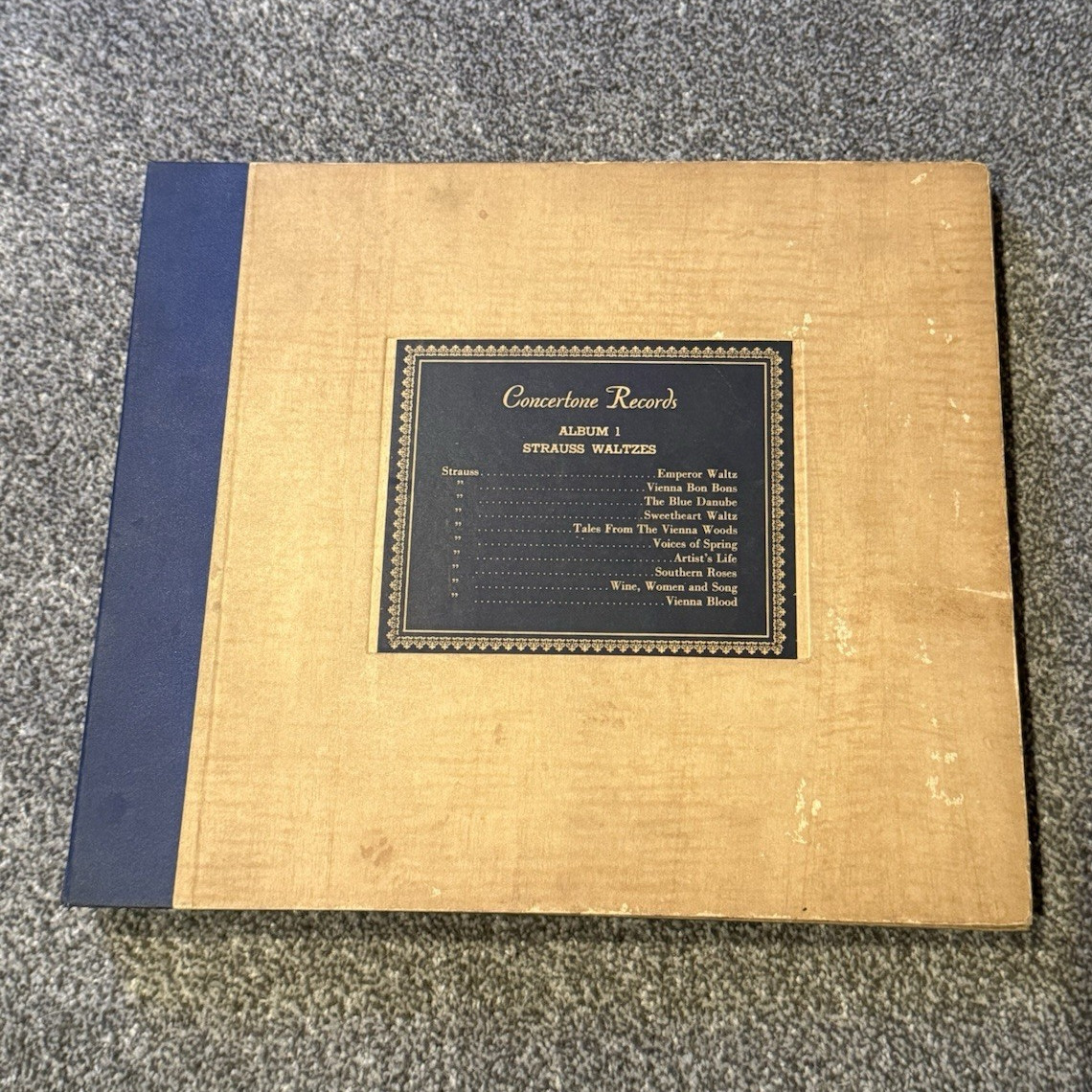 Concertone Records Strauss Waltzes Johann Strauss Concert Orchestra 301-A 302-A