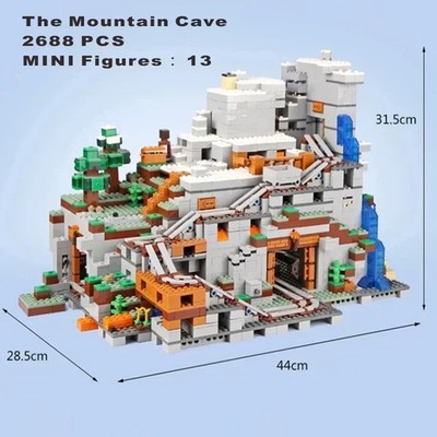 2688PCS Minecraft Mountain Cave Building Blocks Bricks Educational Toys