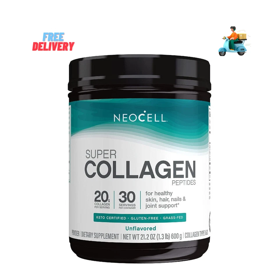 NeoCell Super Collagen Peptides Powder Unflavored, 1 & 3 Skin Hair Nails, 21.2oz - Image 2 of 4