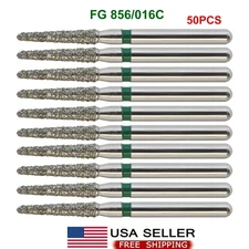50Pcs Dental Diamond Bur FG 856/016C Round End Taper Coarse High Speed