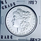 1887 MORGAN SILVER DOLLAR HI GRADE GENUINE U.S. MINT RARE COIN 8847