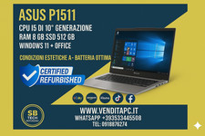 NOTEBOOK RICONDIZIONATO ASUS P1511 INTEL CORE I5-10° RAM 8 GB SSD 512 GB WIN11PR