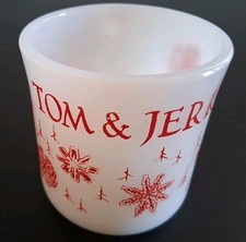 Vtg Fire King Tom and Jerry Snowflake 6 fl oz...