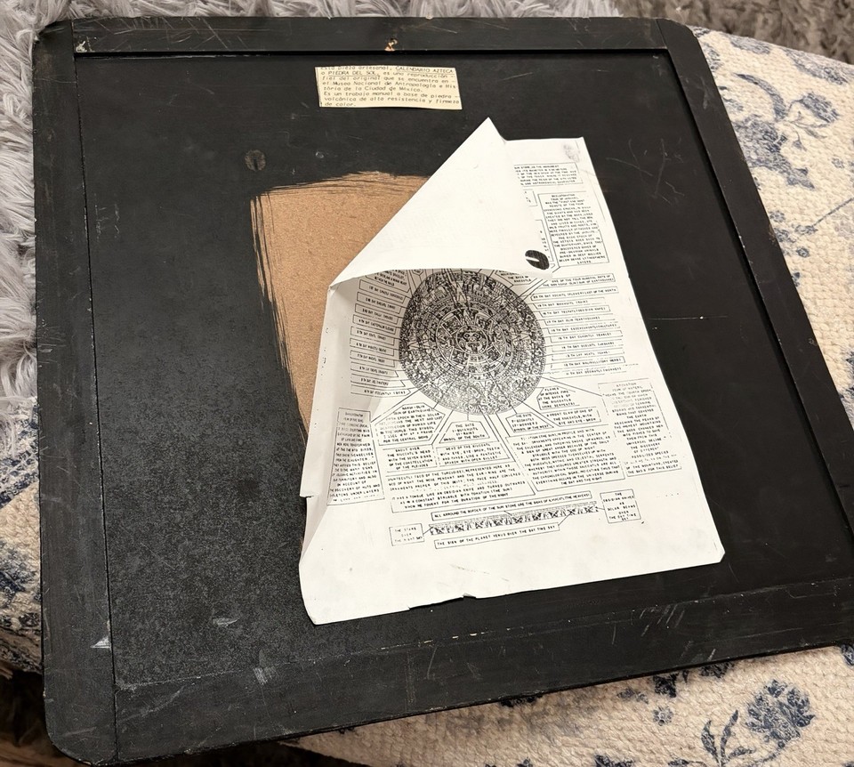 Mayan Aztec Sun Calendar/Stone Dial Wall Hanging Volcanic Rock Art ...