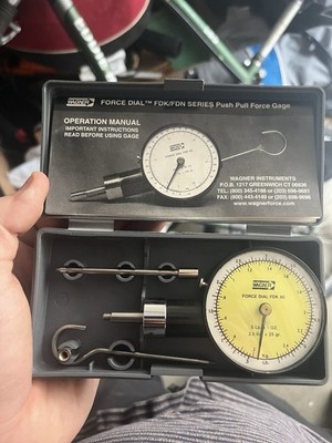 Wagner Force Dial FDK 60 Push Pull Force Gage w/ Manual