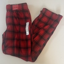 Fleece Pajama Pants Mens Medium Red Plaid