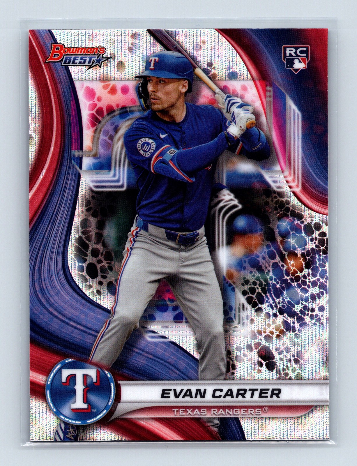 2024 Bowman's Best #66 Evan Carter Wave Refractors Rookie