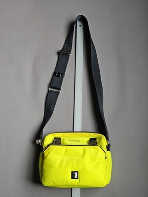 GIVENCHY Yellow Nylon Unisex Messenger Bag with removable CLUTCH