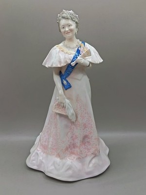 Royal Worcester Figur Her Majesty Queen Elizabeth The Queen Mother Rate L. E