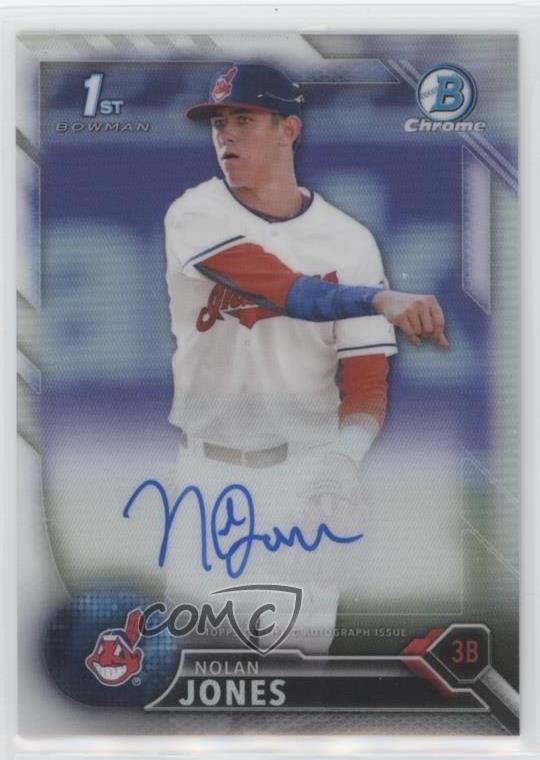 2016 Bowman Draft Chrome Pick Refractor 436/499 Nolan Jones #CDA-NJ Auto w6g