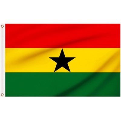 Ghana-Flagge, 152x91cm, doppelseitig, , Party- und Garten Dekoration