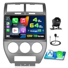 4 64G Radio for Jeep Compass Patriot 2007-2009, 10'' IPS Touchscreen Stereo A...